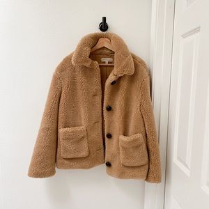 Philosophy Teddy Coat with Faux Woven Buttons
